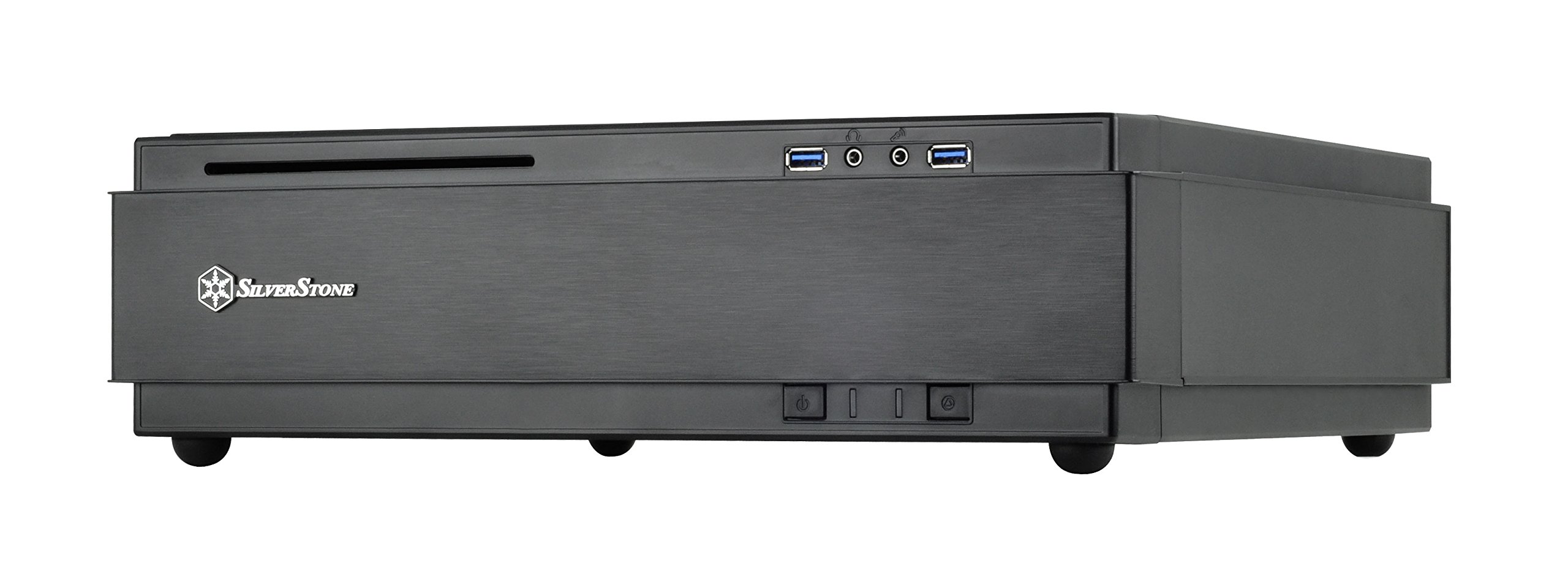 SilrverStone SST-ML08B+SST-RC07セット SilverStone SST-ML08B-H Milo Mini-ITX wąska obudowa HTPC z